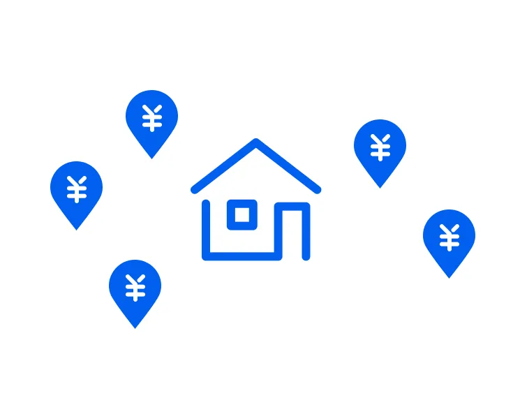 イメージ：地図上で近隣の成約価格を表示